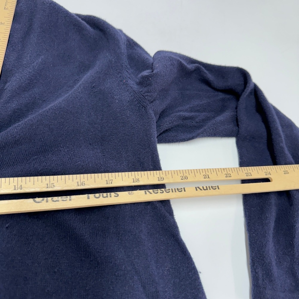 J. Jill Cardigan Women XS Blue Button Front Pockets Cotton Blend Sweater - Picture 8 of 9